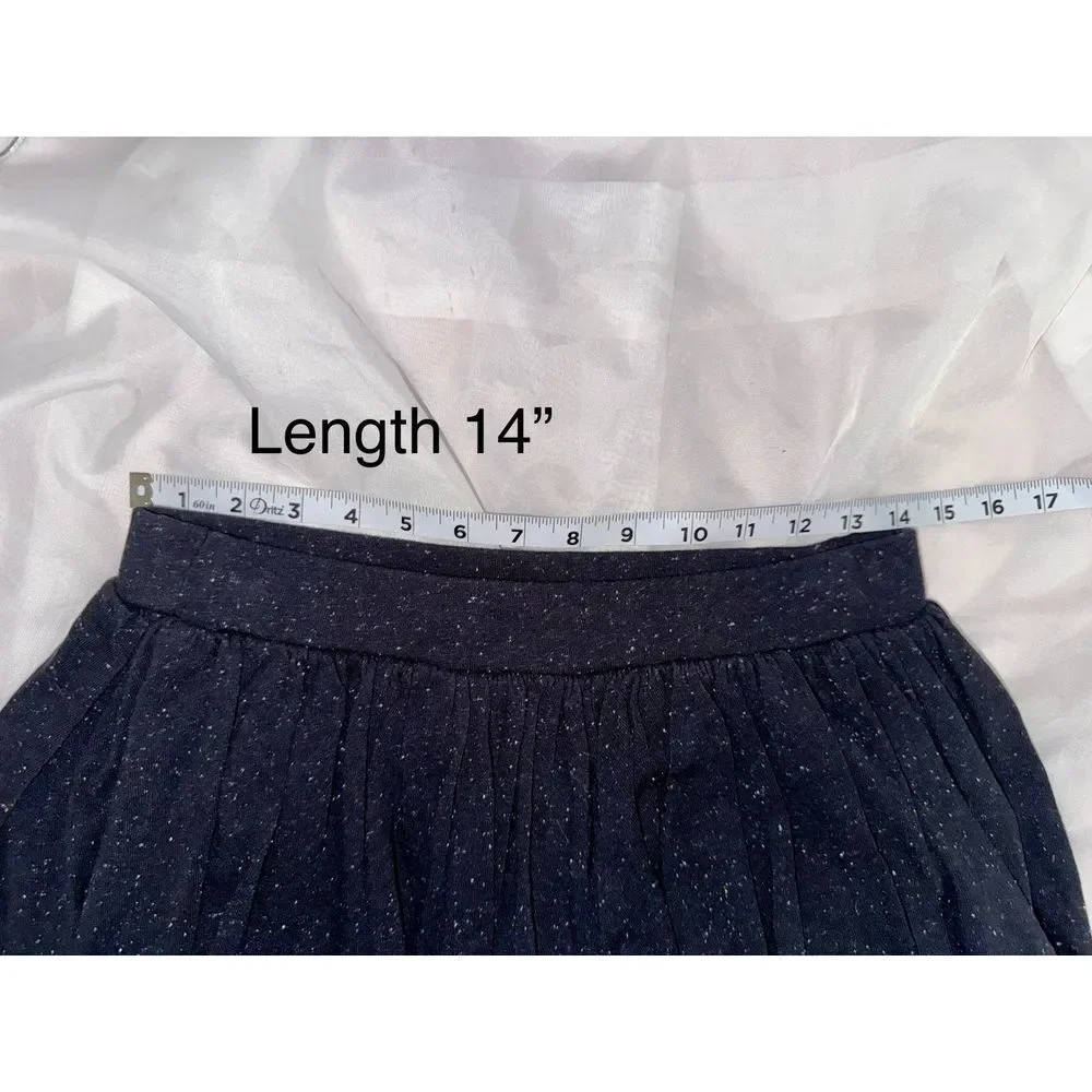 Free People beach Conch Key black with white flecks mini bubble skirt size small